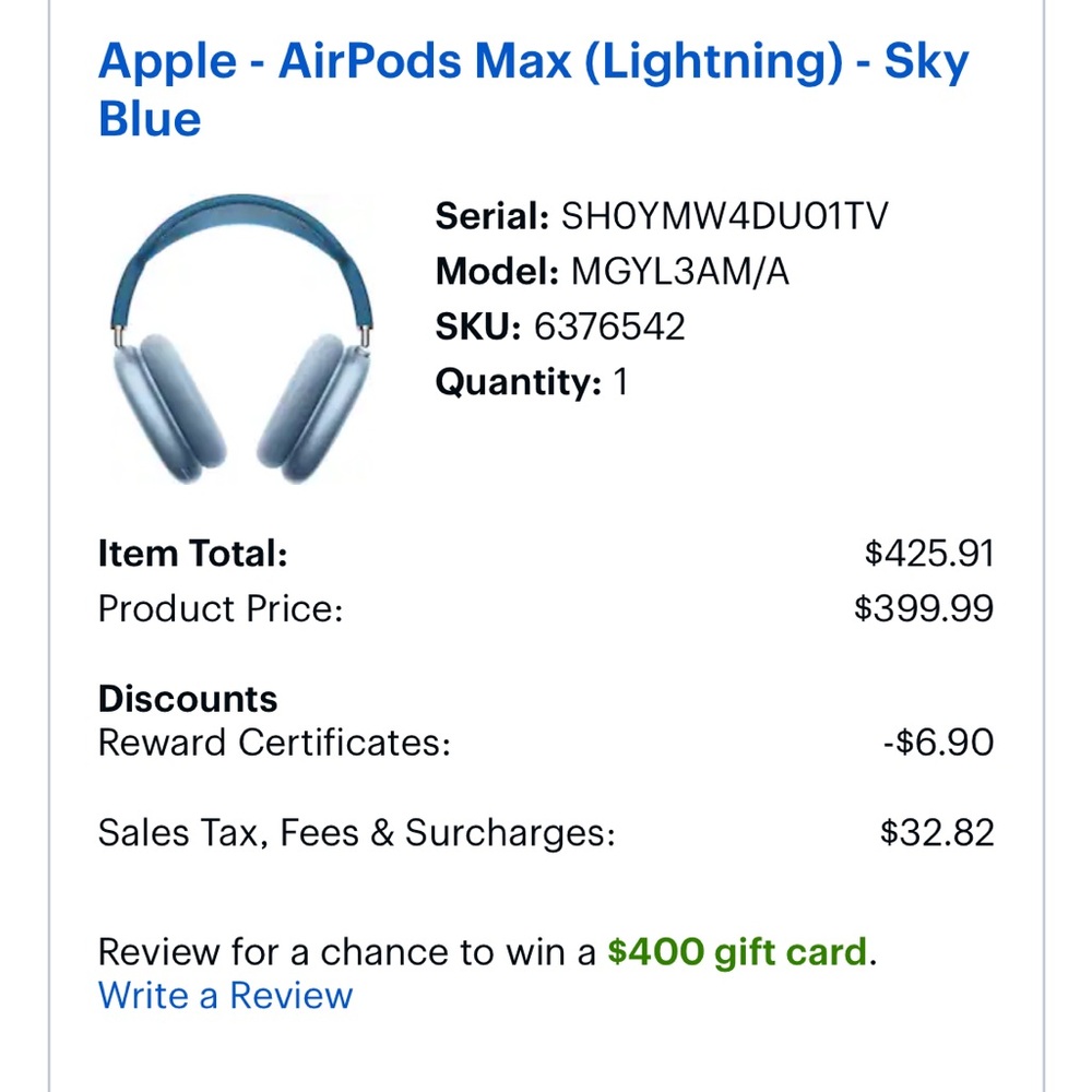 Apple AirPods Max - Sky Blue